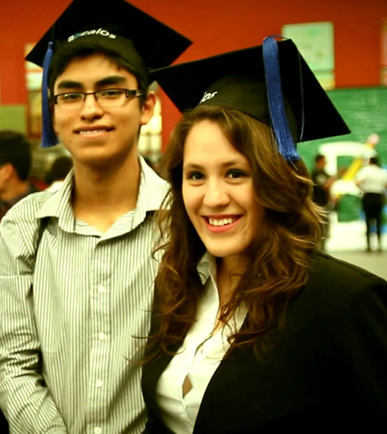 Hispanic students smiling