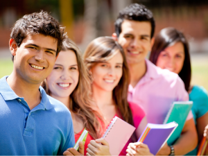 Hispanic students smiling